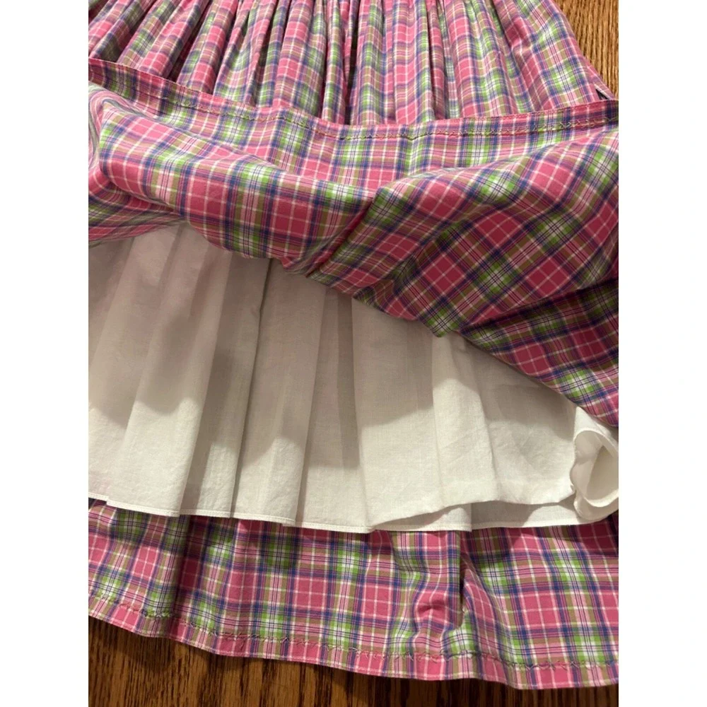Ralph Lauren Girls Plaid Dress Rare Find size 5 Sleeveless 100% Cotton